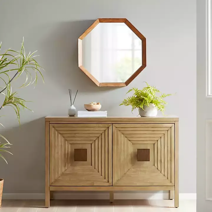Brown Wood Layered Doors Cabinet