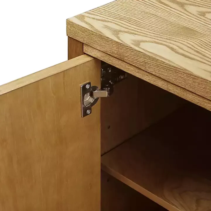 Brown Wood Layered Doors Cabinet