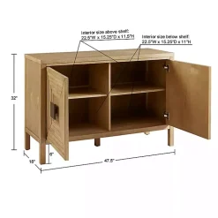 Brown Wood Layered Doors Cabinet