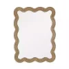 Brown Wood Wavy Adria Wall Mirror
