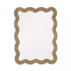 Brown Wood Wavy Adria Wall Mirror