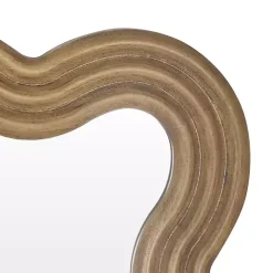 Brown Wood Wavy Adria Wall Mirror