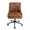 Brown Wyatt Faux Leather Swivel Office Chair