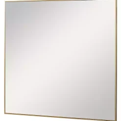 Brushed Gold Metal Square Framed Mirror