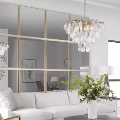 Brushed Gold Metal Square Framed Mirror