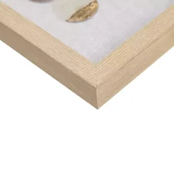 Capiz Shells Emblem Framed Wall Plaques, Set of 2