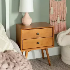 Caramel Mid-Century Nightstand