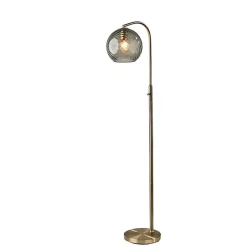 Carmen Smoked Swirled Glass Floor Lamp