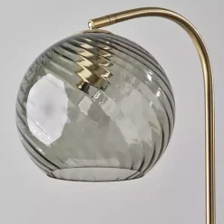 Carmen Smoked Swirled Glass Floor Lamp