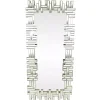 Champagne Gold Rectangular Modern Wall Mirror