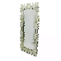 Champagne Gold Rectangular Modern Wall Mirror