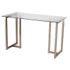 Champagne Iron and Glass Desk