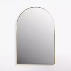 Champagne Nouveau Arched Wall Mirror