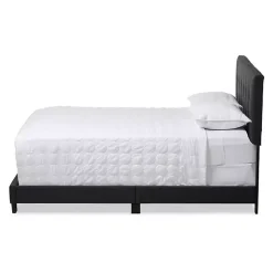 Charcoal Gray Tufted Modern Queen Bed