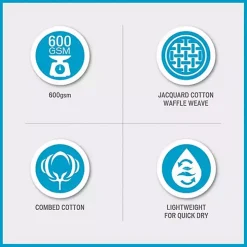 Charcoal 6-pc. Waffle Cotton Bath Towel Set