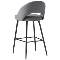 Charcoal Upholstered Charli Bar Stools, Set of 2