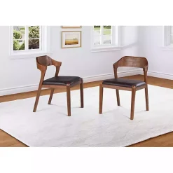 Chestnut Ramus Dining Side Chairs, Set of 2