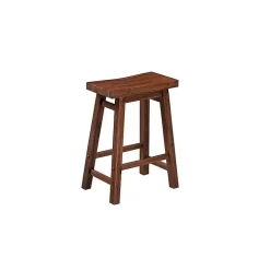 Chestnut Sonoma Saddle Counter Stools, Set of 2