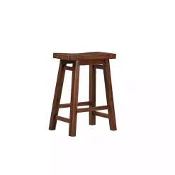Chestnut Sonoma Saddle Counter Stools, Set of 2