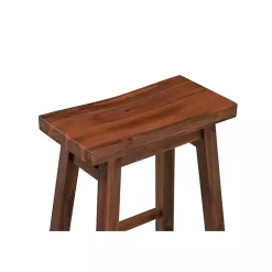 Chestnut Sonoma Saddle Counter Stools, Set of 2