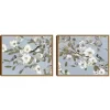 Chickadee Blossoms Framed Canvas Prints, Set of 2