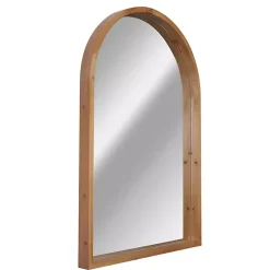 Ciarra Natural Wood Arch Wall Mirror