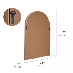 Ciarra Natural Wood Arch Wall Mirror