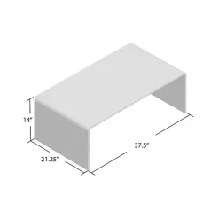 Clear Acrylic Curved Edge Coffee Table