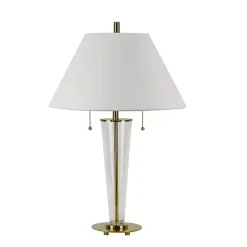 Clear Crystal Art Deco Table Lamp