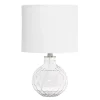 Clear Glass Honeycomb Table Lamp