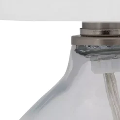 Clear Glass Tapered Table Lamps, Set of 2