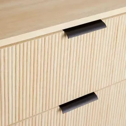 Coastal Oak Reeded 3-Drawer Dresser