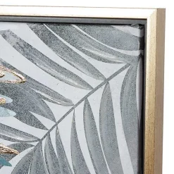 Coastal Palms Framed Canvas Art Print