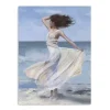 Coastal Woman in Dress Canvas Art Print, 30x40 in.