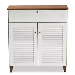 Collier Two-Tone Drawer Shoe Storage Cabinet