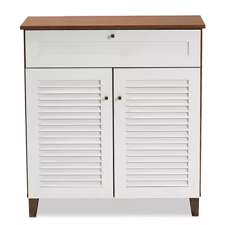 Collier Two-Tone Drawer Shoe Storage Cabinet