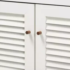 Collier Two-Tone Drawer Shoe Storage Cabinet