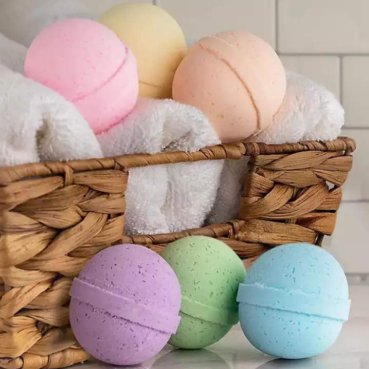 Colorful Assorted Bath Bombs, Set of 6