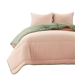 Coral & Sage Reversible 3-pc. Queen Comforter Set