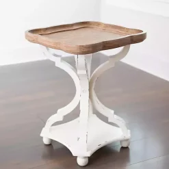 Corina Scalloped Accent Table