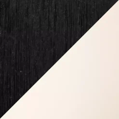 Cream & Black Faux Leather Dining Chairs, Set of 2