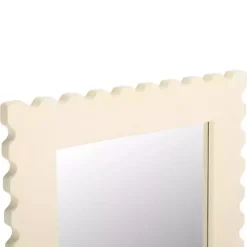 Cream Angular Scalloped Nadia Wall Mirror