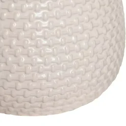 Cream Basketweave Ceramic Table Lamp