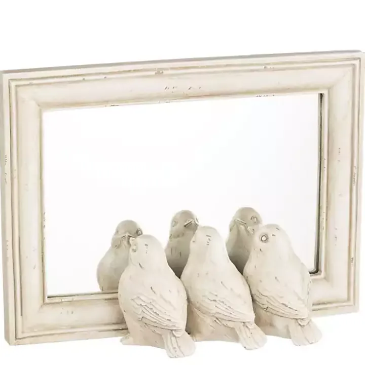 Cream Bird Trio Wall Mirror