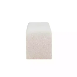 Cream Boucle Waterfall Bench