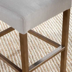 Cream Button Tufted Kia Barstool