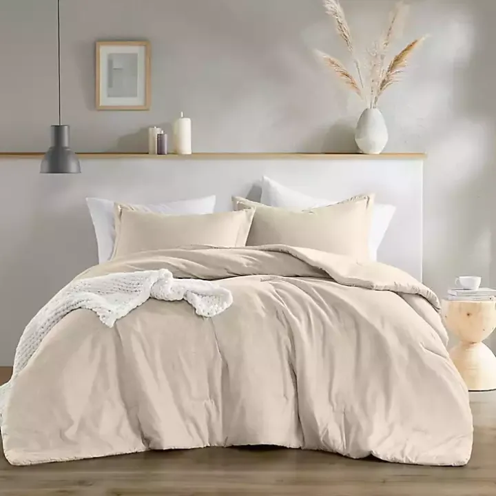 Cream Chambray 3-pc. Full/Queen Comforter Set
