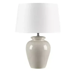 Cream Glazed Ceramic Anzio Table Lamp