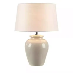 Cream Glazed Ceramic Anzio Table Lamp