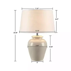Cream Glazed Ceramic Anzio Table Lamp